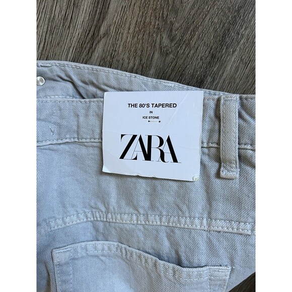 Zara The 80’S Tapered In Ice Stone Size 8 - Picture 5 of 9